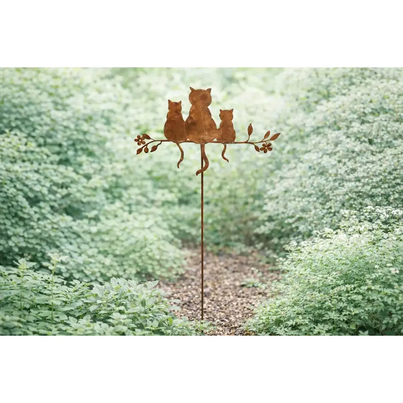 Chats sur branche – pique de jardin (6) — MD70132