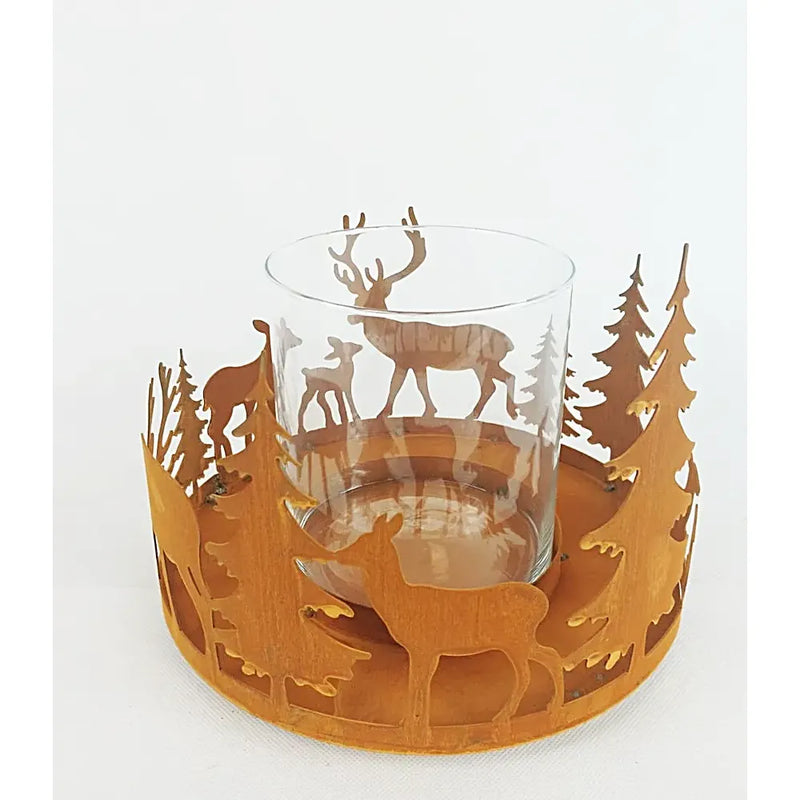 Ecorouille Lanterne forêt avec Verre (2) — MD70154