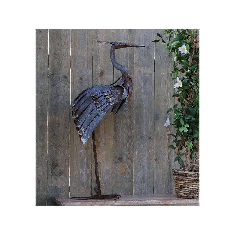 Grand Oiseau En Metal Rouille — MD89877