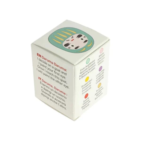 Tierra Zen Daruma Turquoise - Petit, Réussite Scolaire - Fabriqué au Japon KP38