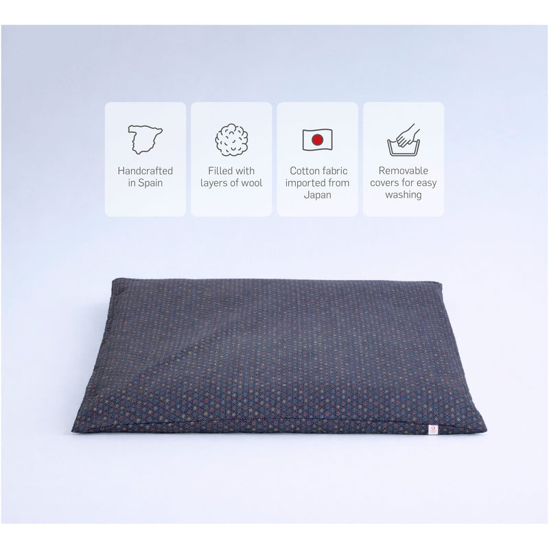 Tierra Zen Zabuton Zabuton Asanoha Bleu 8435131218024 ME020ASBU