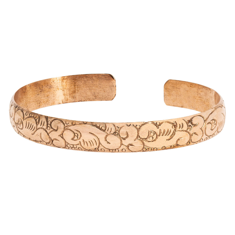 Bracelet Cuivre - Gravure Tibétaine