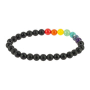 Bracelet-mala 7 Chakras - Onyx Noir