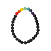 Bracelet-mala 7 Chakras - Onyx Noir