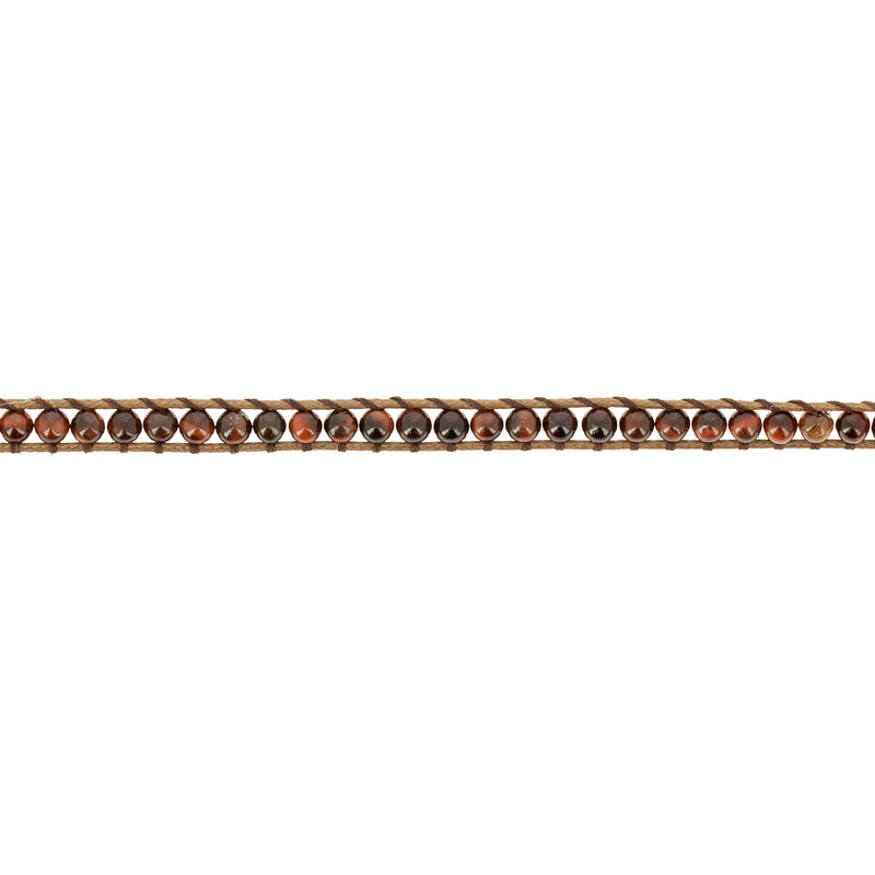 Bracelet Naga Œil de Tigre Rouge