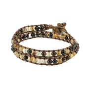 Bracelet Naga Agate Sardonyx Marron
