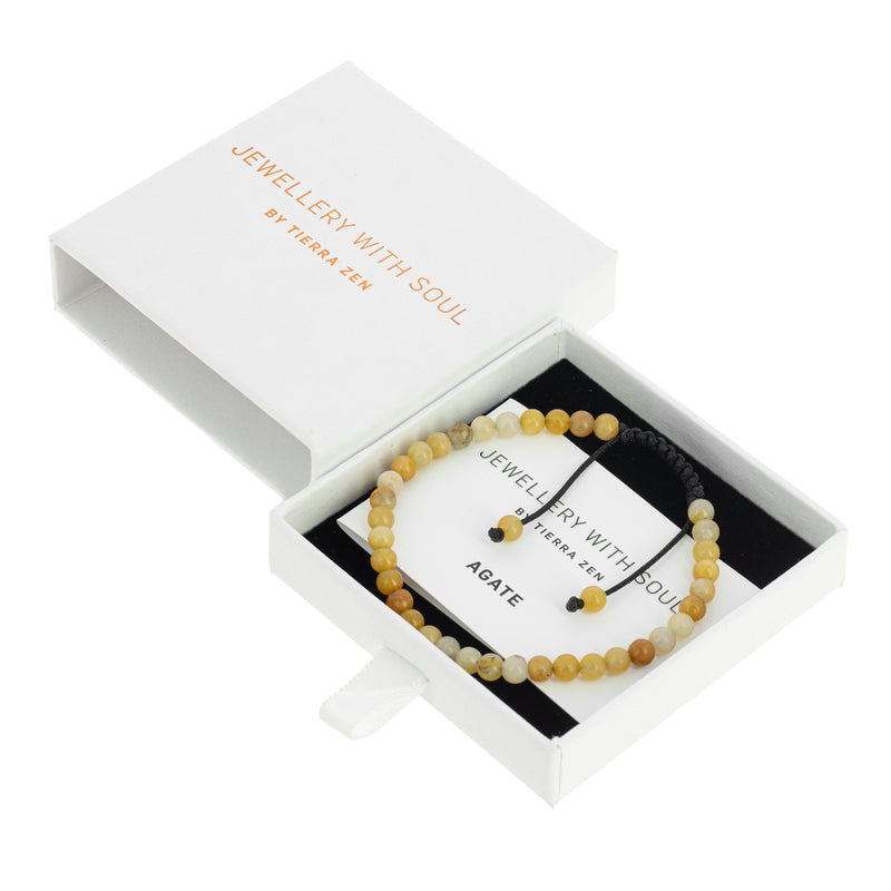Bracelet Kora - Agate dorée