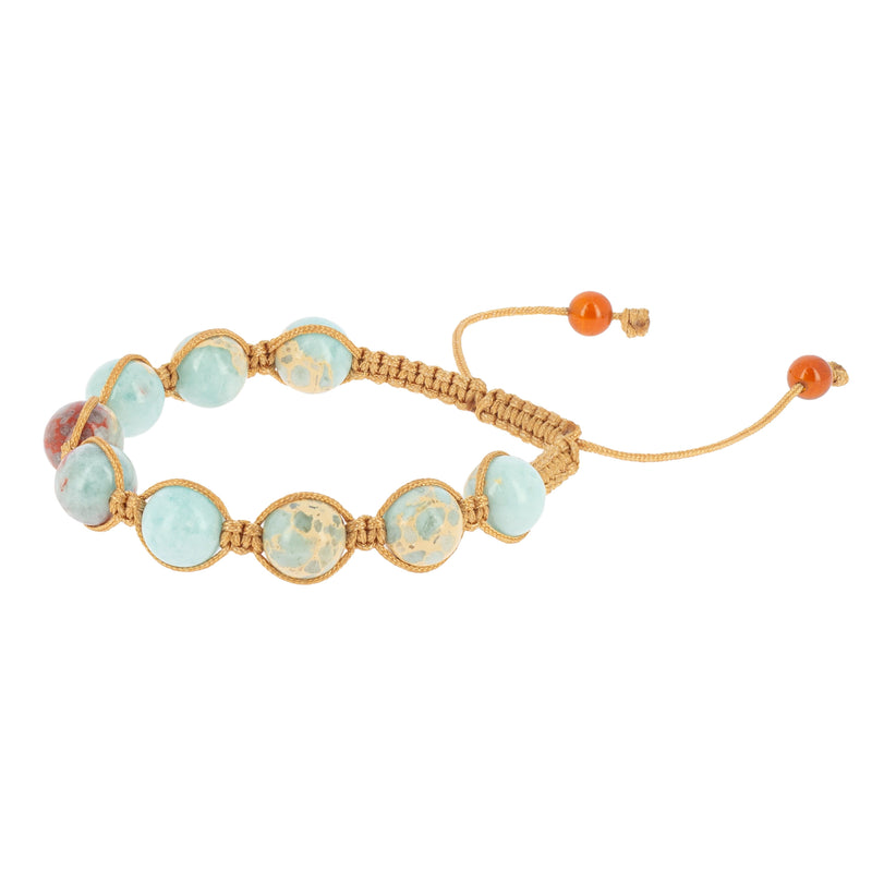 Bracelet Shambala Jaspe Aqua Terra