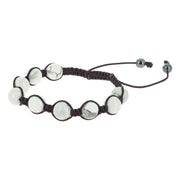 Bracelet Shambala Howlite blanche mate