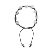 Bracelet Shambala Howlite blanche mate