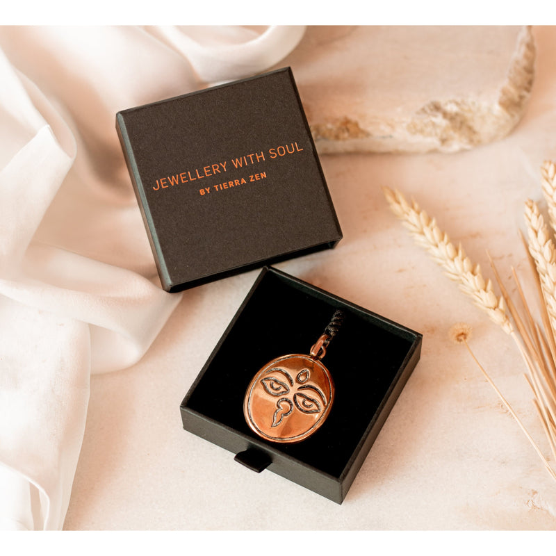 Pendentif Cuivre Yeux de Bouddha