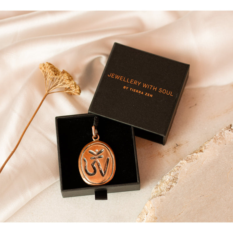 Pendentif Cuivre Om tibétain
