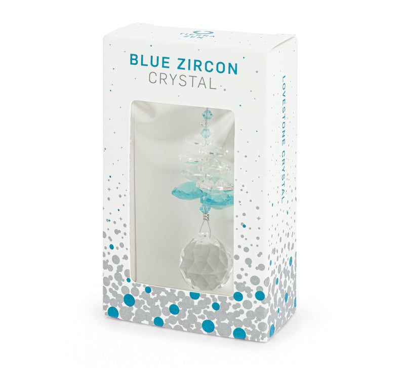 Cascade de Cristal Zircon Bleu