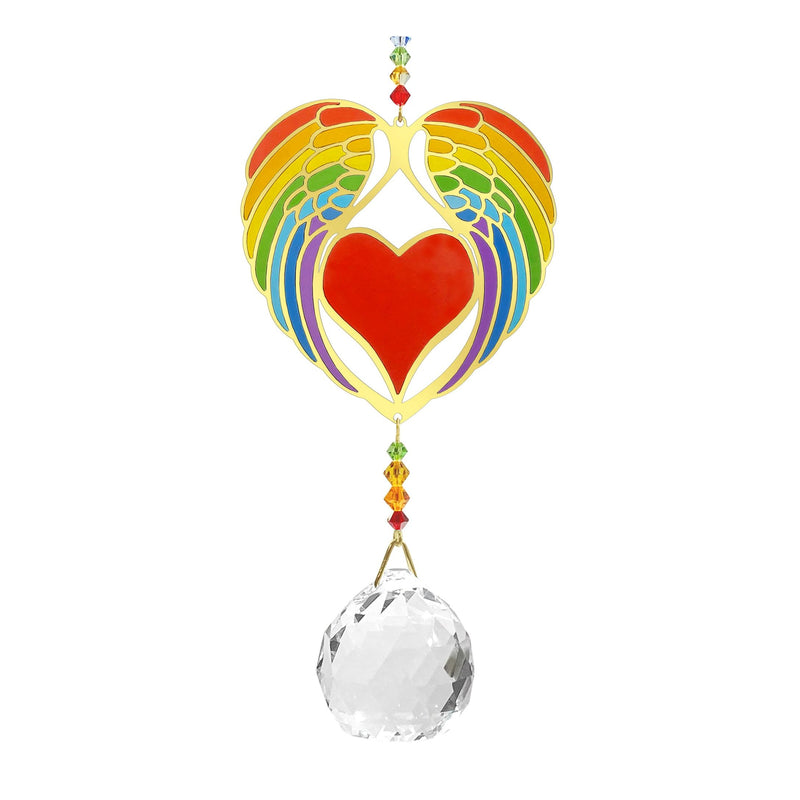 Grand Cristal Feng Shui Amour Arc-en-ciel