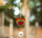 Grand Cristal Feng Shui Amour Arc-en-ciel