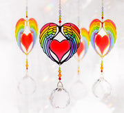 Grand Cristal Feng Shui Amour Arc-en-ciel