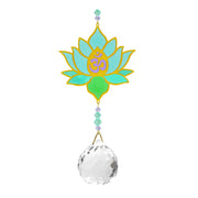 Grand Cristal Feng Shui Lotus Bleu