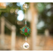 Grand Cristal Feng Shui Lotus Bleu