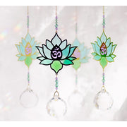 Grand Cristal Feng Shui Lotus Bleu