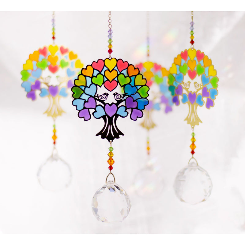 Grand Cristal Feng Shui Arbre de Vie Arc-en-ciel