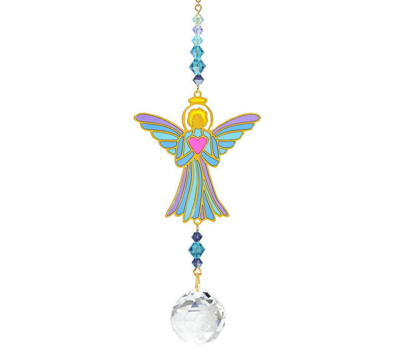 Cristal Feng Shui Ange Gardien Bleu