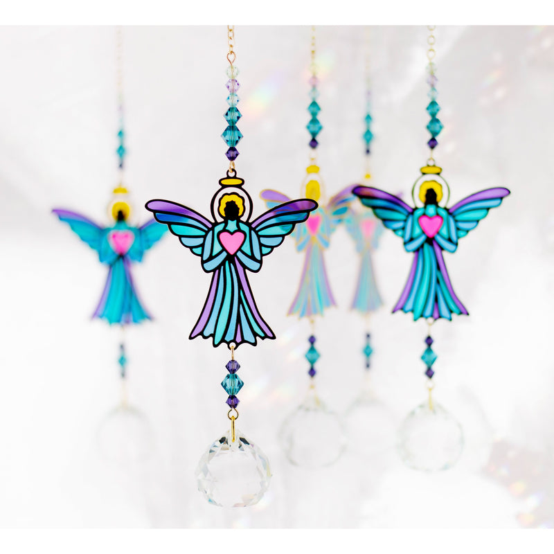 Cristal Feng Shui Ange Gardien Bleu