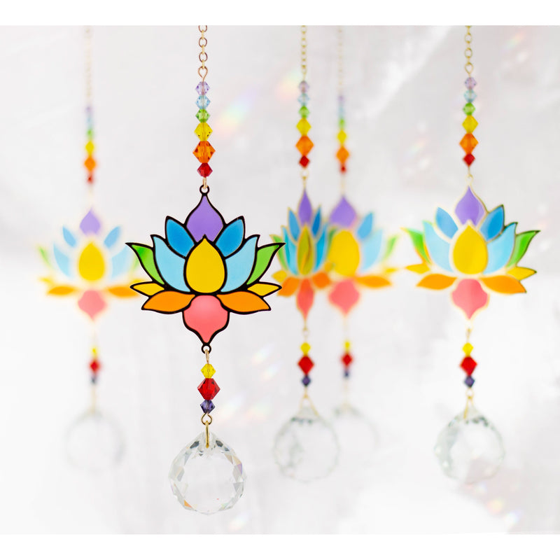 Cristal Feng Shui Lotus Chakras - Épanouissement