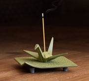 Porte-encens Iwachu Orizuru Vert