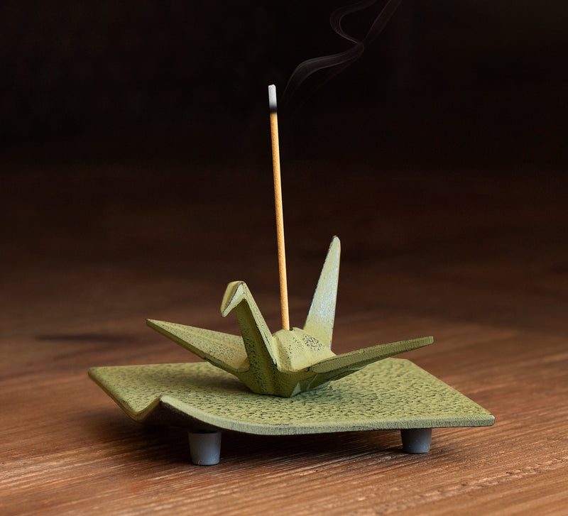 Porte-encens Iwachu Orizuru Vert