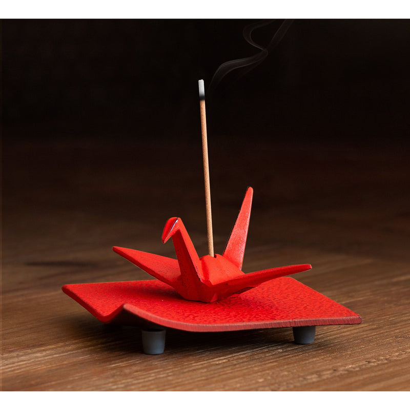 Porte-encens Iwachu Orizuru Rouge