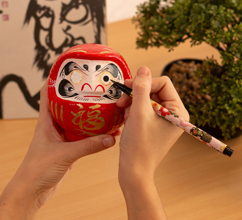 Daruma Traditionnel Rouge 12 cm, Chance