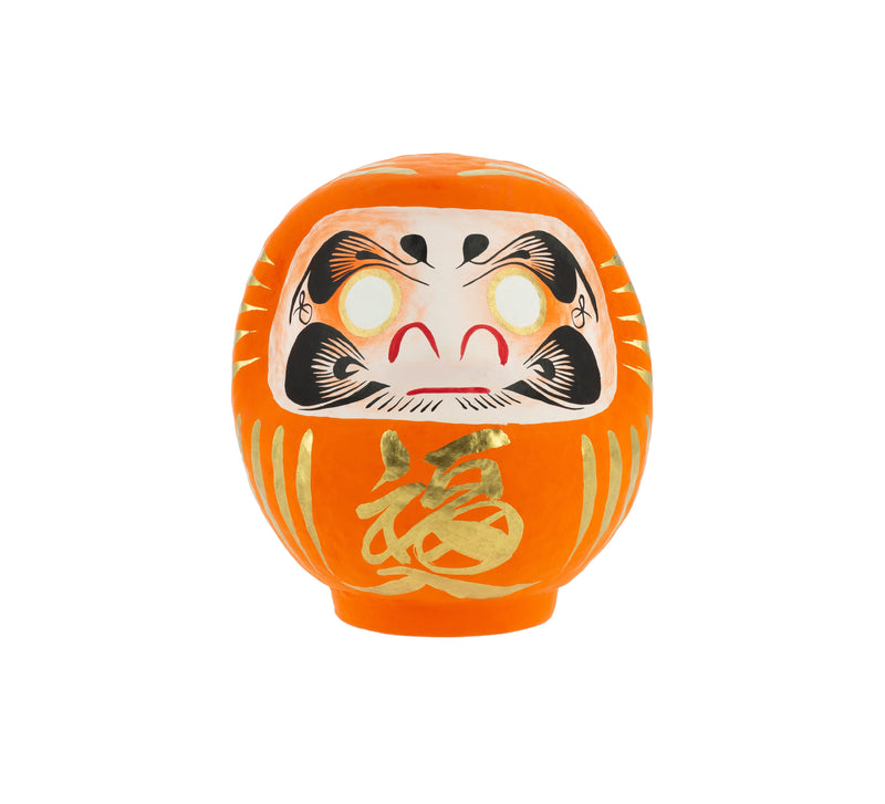Daruma Traditionnel Orange 12 cm, Amitié