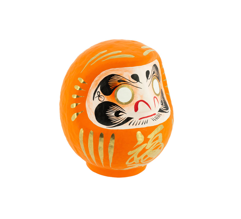 Daruma Traditionnel Orange 12 cm, Amitié
