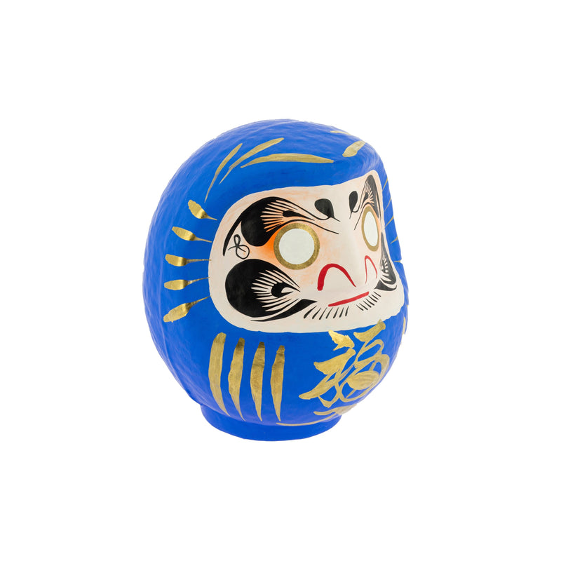 Daruma Traditionnel Bleu 12 cm, Réussite Scolaire