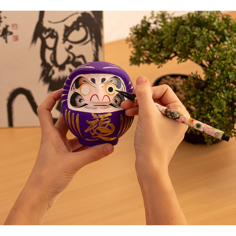 Daruma Traditionnel Pourpre 12 cm, Harmonie