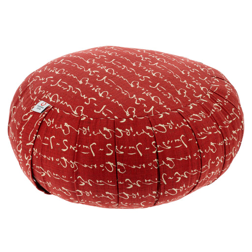 Zafu Rond de Kapok Hiragana Grenat