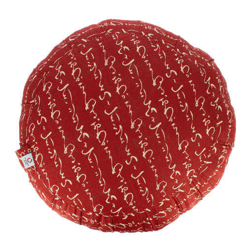 Zafu Rond de Kapok Hiragana Grenat