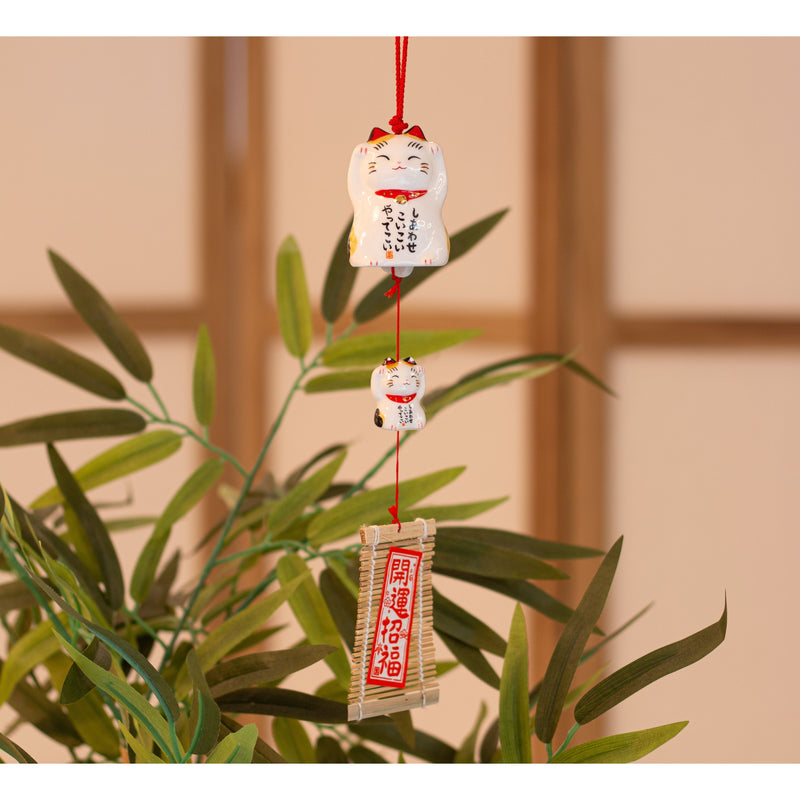 Cloche Fuurin Céramique Maneki Neko Calico