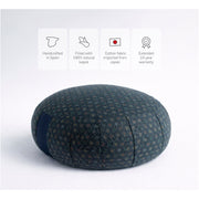 Zafu Rond de Kapok Asanoha Bleu - Coussin de méditation — photo complémentaire 3