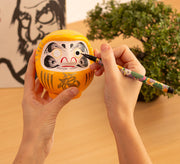 Daruma Traditionnel Jaune 12 cm, Prospérité