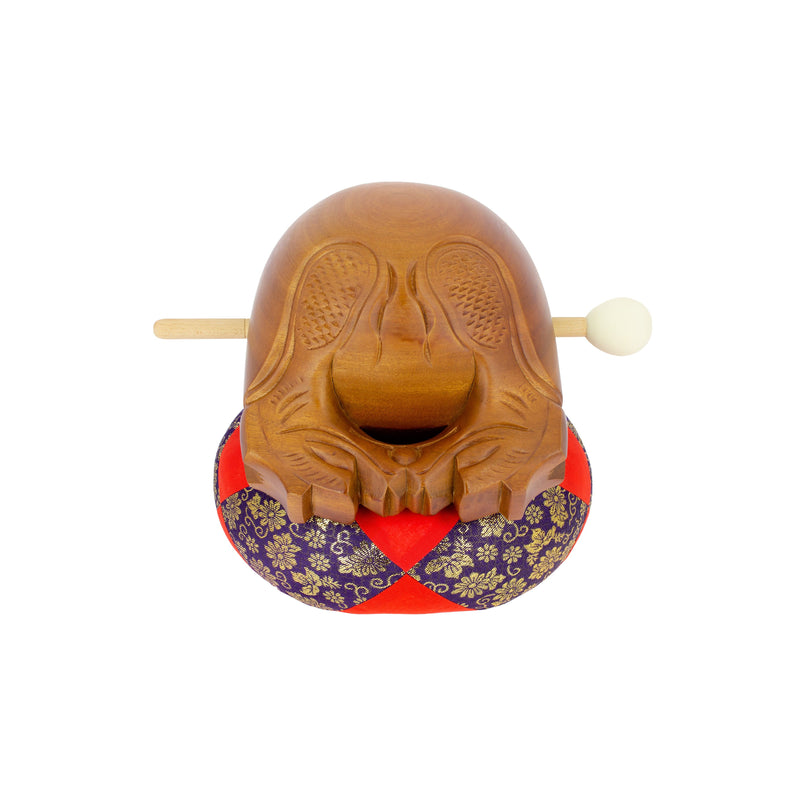 Mokugyo 21 cm avec maillet et coussin — vue 1