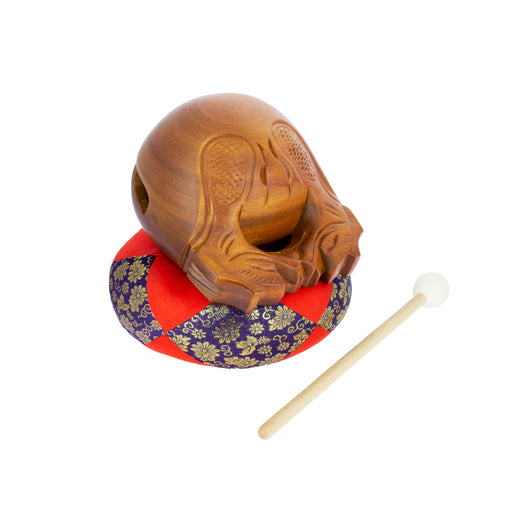 Mokugyo 21 cm avec maillet et coussin — vue 2