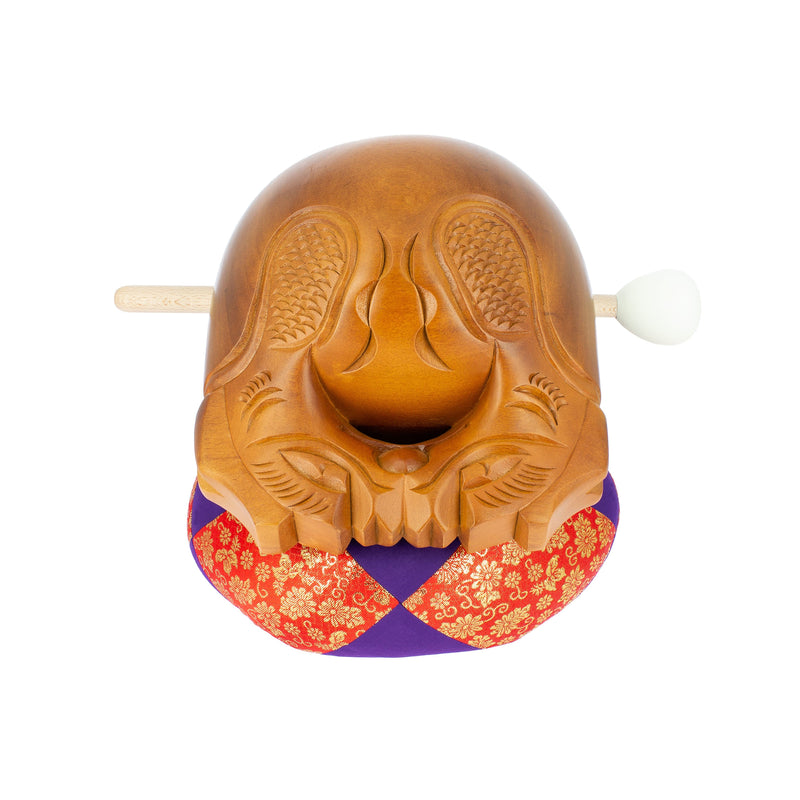 Mokugyo 27 cm avec maillet et coussin — vue 1