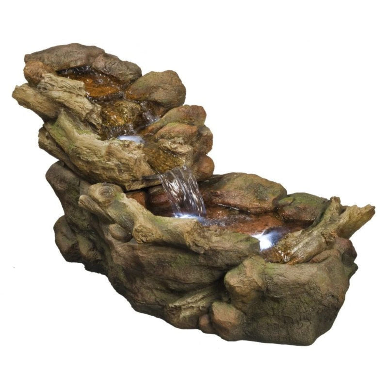 Ubbink Fontaines Aspen vieille souche - Cascade avec LED intégrée - Ubbink 8711465871136 1387113