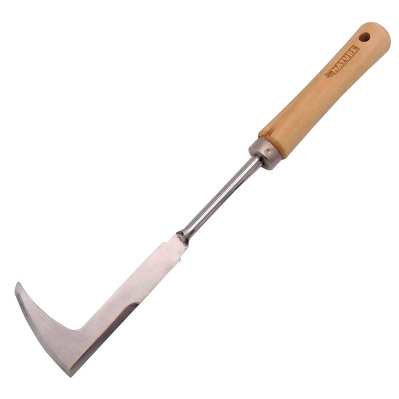 Ubbink Couteau grattoir pour terrasse - désherbage entre les dalles/pavés - avec manche (H12,5 cm) en bois de saule FSC® et acier inoxydable 410 - H31,5 x 7 cm 8711338213049 6021304
