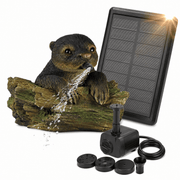 Ubbink Gargouilles Pack Gargouille flottante Loutre 19CM Cracheuse + Pompe Solaire & Tuyau PPCPACKLOUTRE01