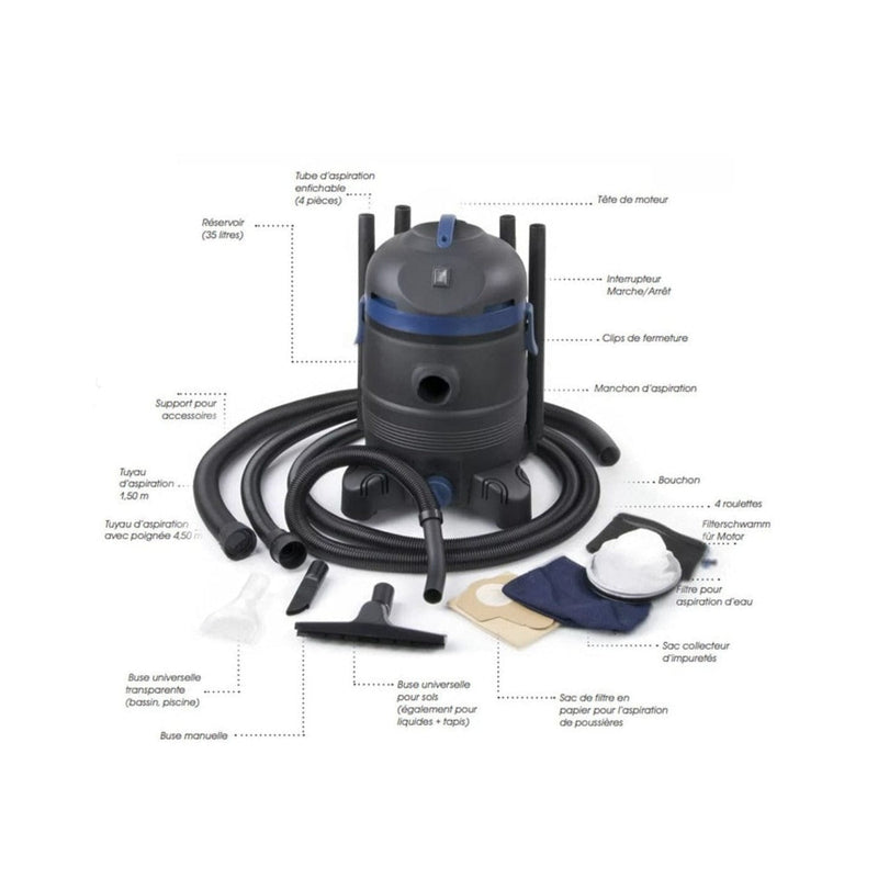Ubbink Aspirateurs VacuProCleaner Maxi Aspirateur 4 en 1 pour bassin 1250/1400 W - 35L - Ubbink 8711465791182 1379118