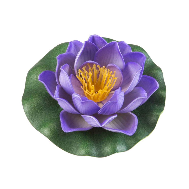 Lotus flottant en mousse violet 10 cm - Velda