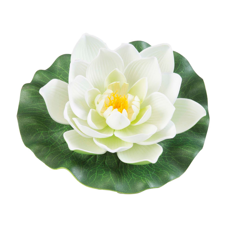 Lotus flottant en mousse blanc 17 cm - Velda