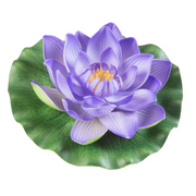 Lotus flottant en mousse violet 17 cm - Velda
